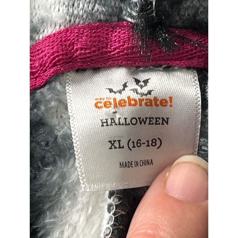 Way to Celebrate Union Suit Unisex XL Black Pink Cow Print One Piece Halloween - Picture 3 of 11